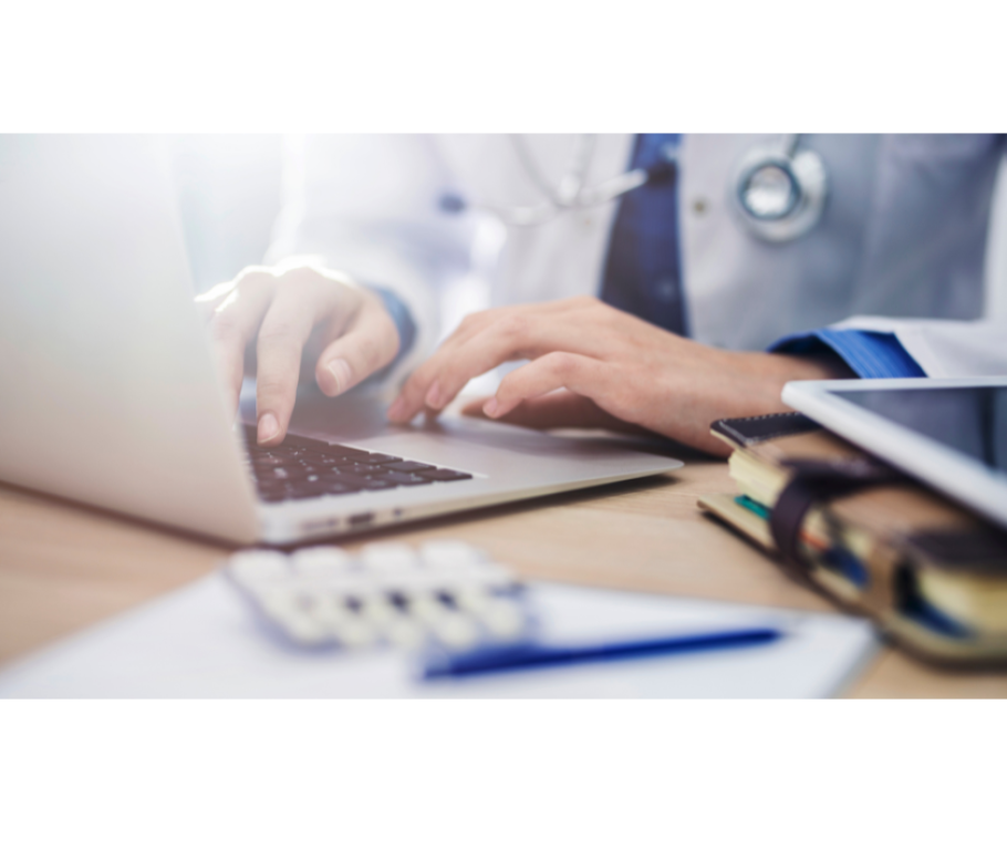 doctor using a laptop computer